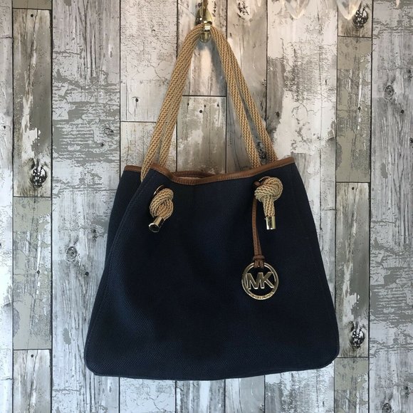 Michael Kors Handbags - michael kors shoulder bag navy canvas